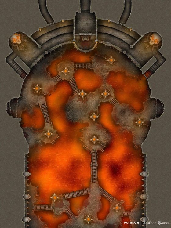 Free Ttrpg Battlemap Infernal Arena Seafoot Games