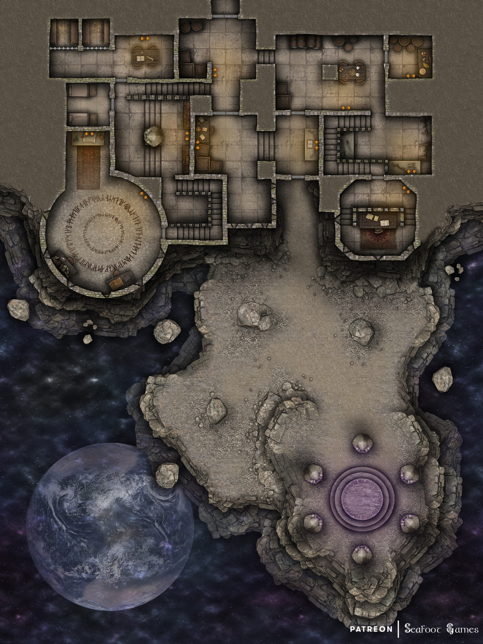 Free Ttrpg Battlemap Orbital Fortress Seafoot Games