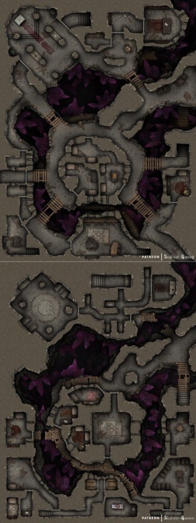 Free Ttrpg Battlemap With Adventure Ruins Of The Dwarven Village Of