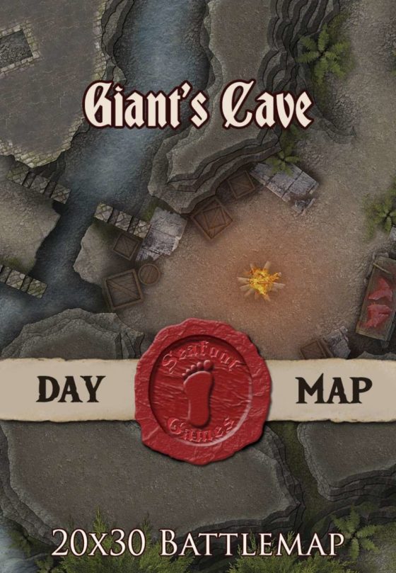 Giant's Cave 30x20 DnD Battlemap