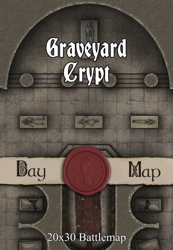 Graveyard Crypt 30x20 DnD Battlemap