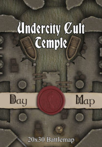 Undercity Cult Temple 30×20 TTRPG Battlemap