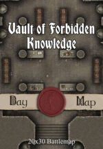 Vault of Forbidden Knowledge 30x20 TTRPG Battlemap