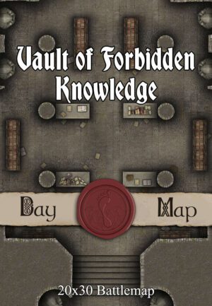 Vault of Forbidden Knowledge 30x20 TTRPG Battlemap