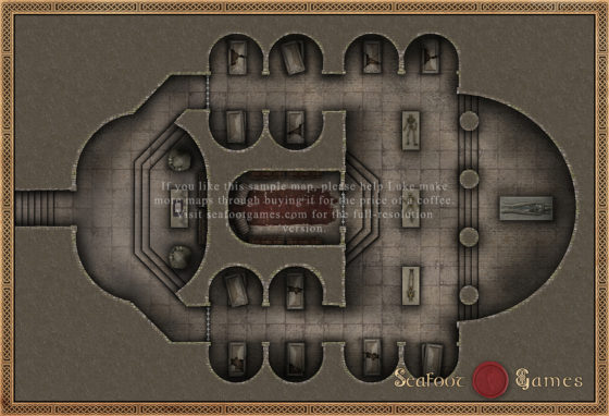 Graveyard Crypt 30x20 DnD Battlemap - Image 2