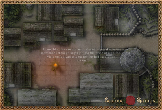 Hamlet of Grimsby (Night) 30x20 DnD Battlemap - Image 3