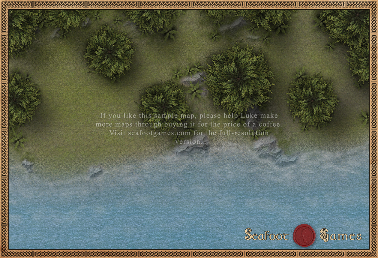 30x20 Battlemap - Lake - Image 2