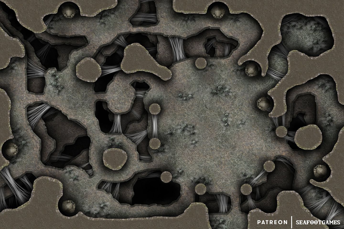 Free TTRPG Battlemap The Tangled Caverns Seafoot Games   87387656 578014822927226 5716293504641007616 N 