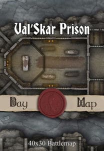 Val’Skar Prison 40x30 DnD Battlemap