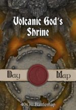 Volcanic God's Shrine 40x30 DnD Battlemap
