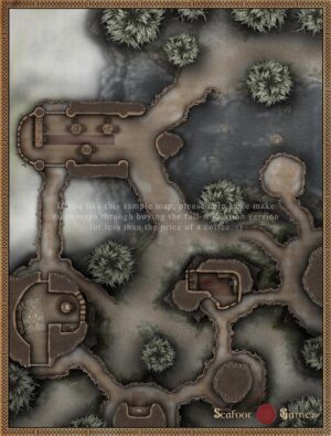 40x30 Battlemap - Winter’s Edge Village