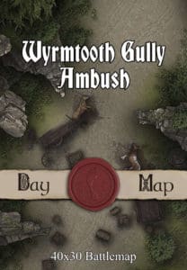 Wyrmtooth Gully Ambush 40x30 DnDBattlemap