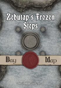 Zebutap’s Frozen Steps 40x30 DnD Battlemap