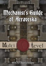 Mechanist’s Guild of Aeraveska Multi-Level 40x30 DnD Battlemap with Adventure