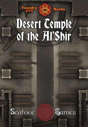 Desert Temple of the Al’Shir 40x30 Battlemap with Adventure (FoundryVTT Ready!)