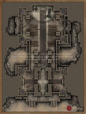 Desert Temple of the Al’Shir 40x30 Battlemap with Adventure (FoundryVTT Ready!)