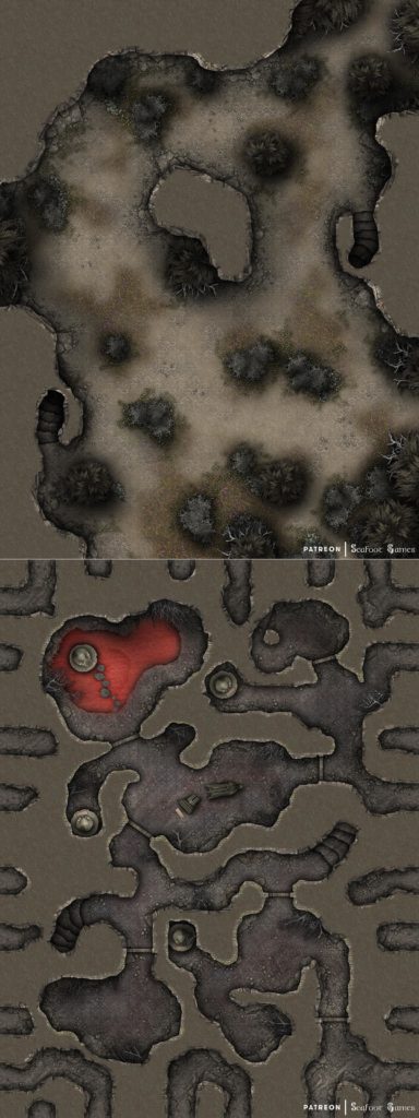 Dark Shrine Barrows Free Multi Level 40×30 Battlemap And Adventure 0974