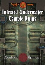 Infested Underwater Temple Ruins 40x30 Battlemap with Adventure (FoundryVTT-Ready!)