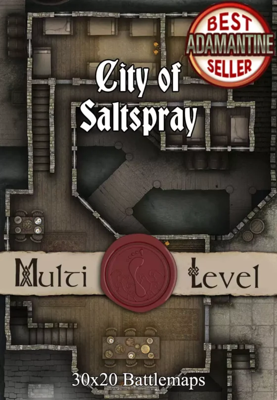 City of Saltspray TTRPG Battlemap Cover