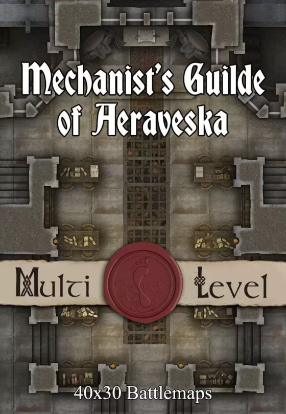 Mechanist's Guild of Aeraveska TTRPG Battlemap Cover