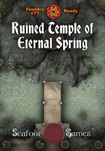 Ruined Temple of Eternal Spring 40x30 DnD Battlemap with Adventure (FoundryVTT-Ready!)