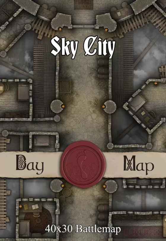 Sky City TTRPG Battlemap Cover