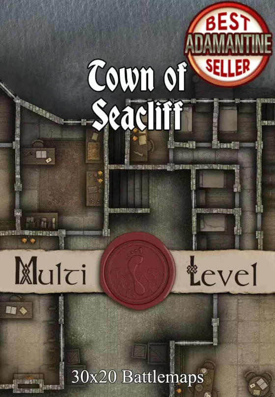 Town of Seacliff TTRPG Battlemap Cover