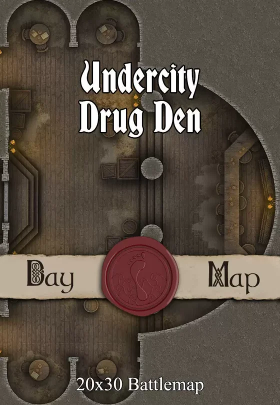 Undercity Drug Den TTRPG Battlemap Cover