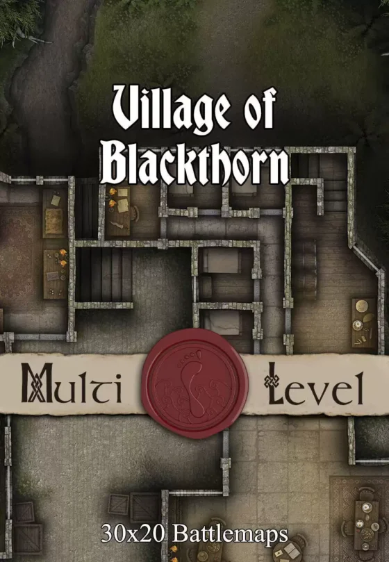 Village of Blackthorn TTRPG Battlemap Cover