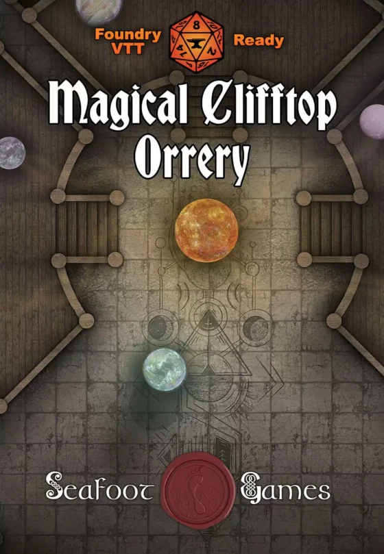 Magical Clifftop Orrery 40x30 Battlemap with Adventure (FoundryVTT-Ready!)