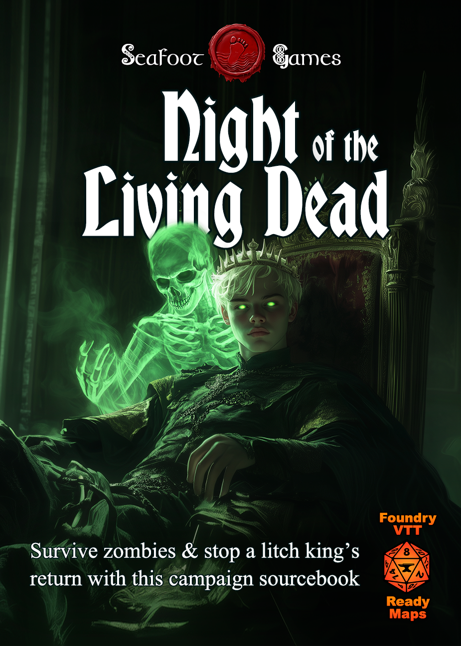 Night of the Living Dead Campaign Sourcebook with Foundry VTT Ready & Printable Battlemaps (System Agnostic)